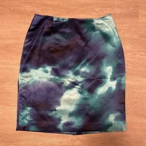 Silk blend JONES NY COLLECTION mini skirt Tie dye jade / multi